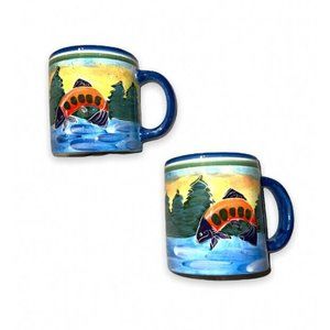 Julie Ueland, Northwest Collection FISH Mugs Set 20oz (2002) for Harry and David